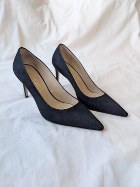 STUART WEITZMAN Stuart 85 Suede Stiletto Pump | Size 6.5 (Wide)